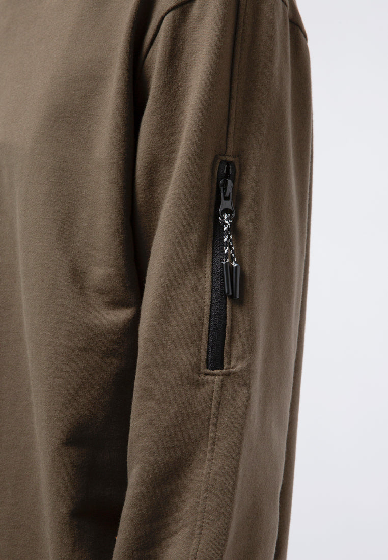 Sweatshirt With Sleeve Pocket
