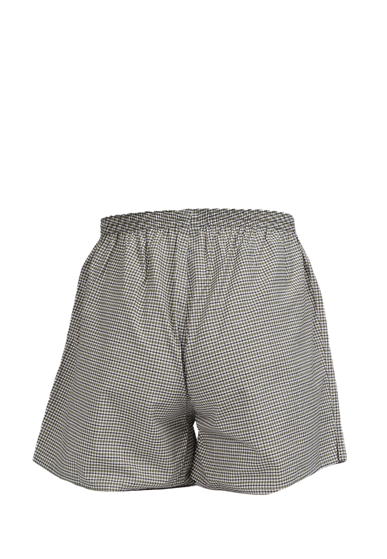 Checked Boxer Green