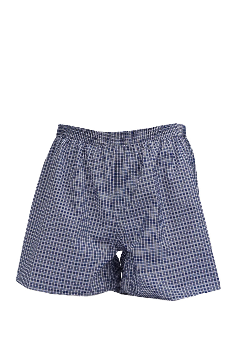 Checked Boxer Blue