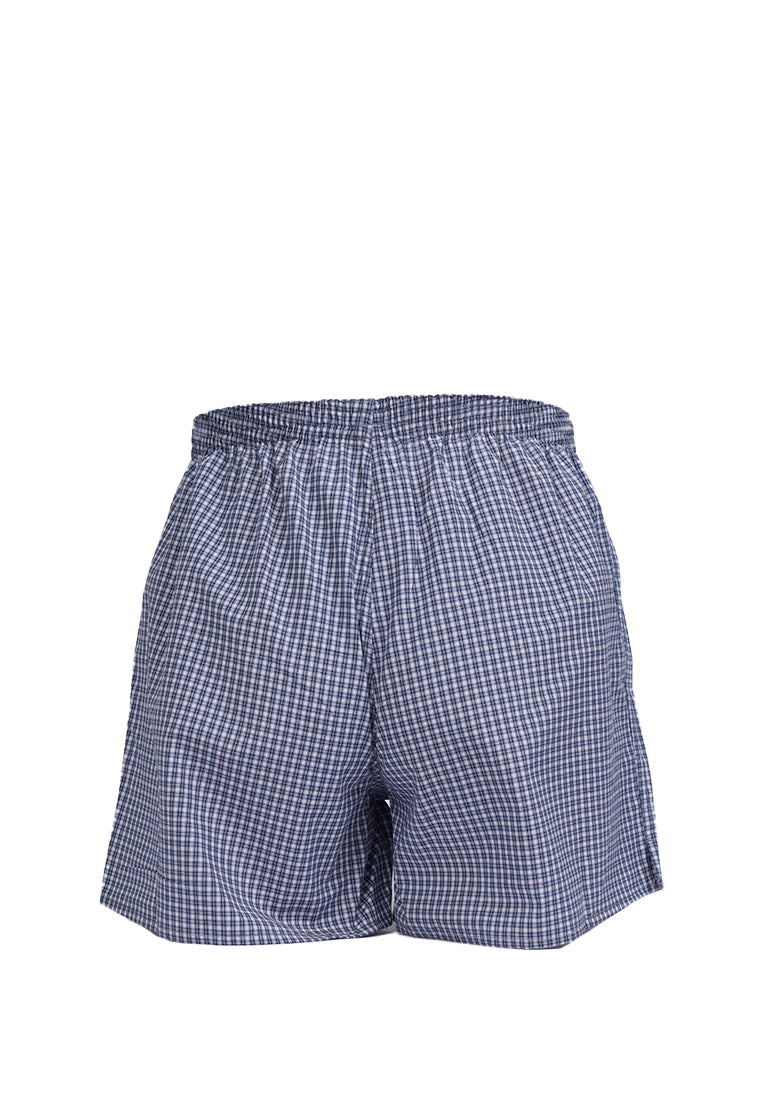 Checked Boxer Blue