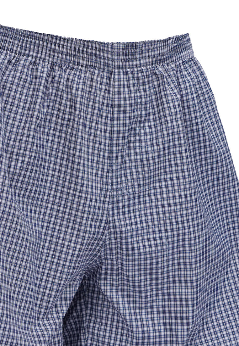 Checked Boxer Blue
