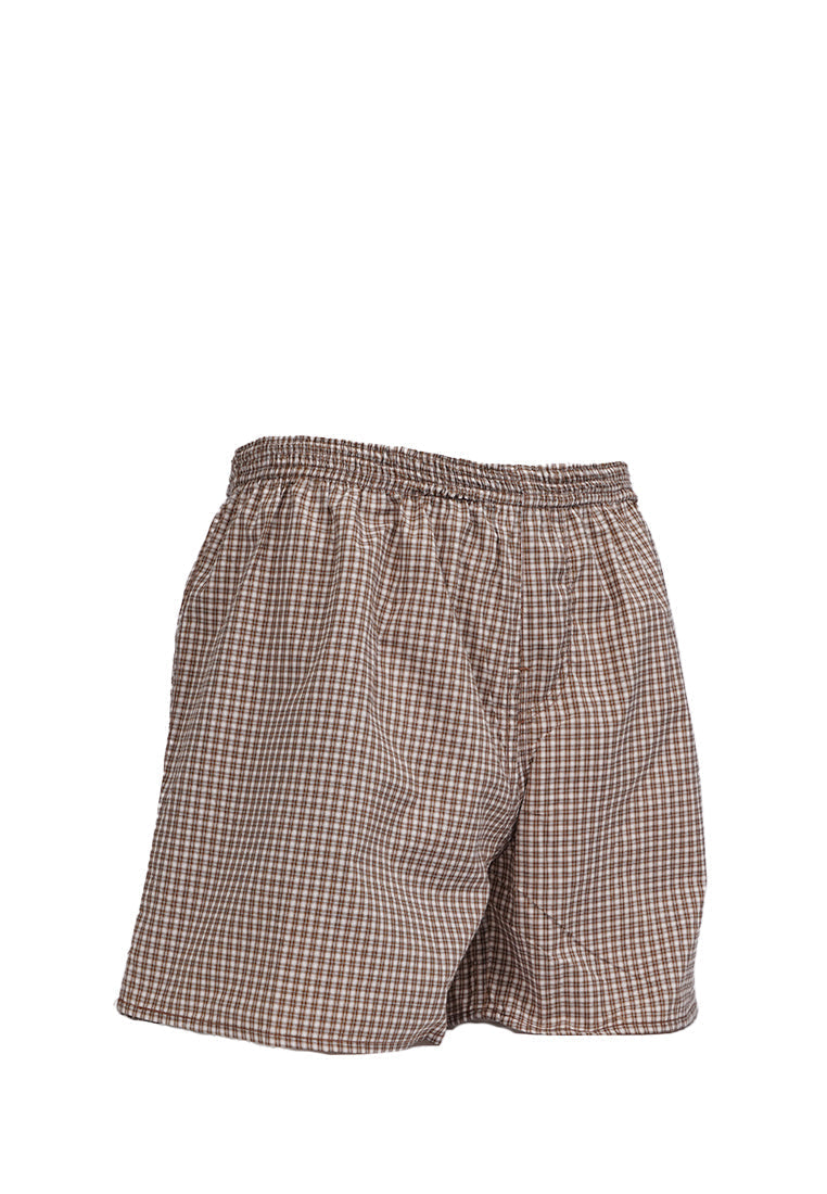Checked Boxer Brown