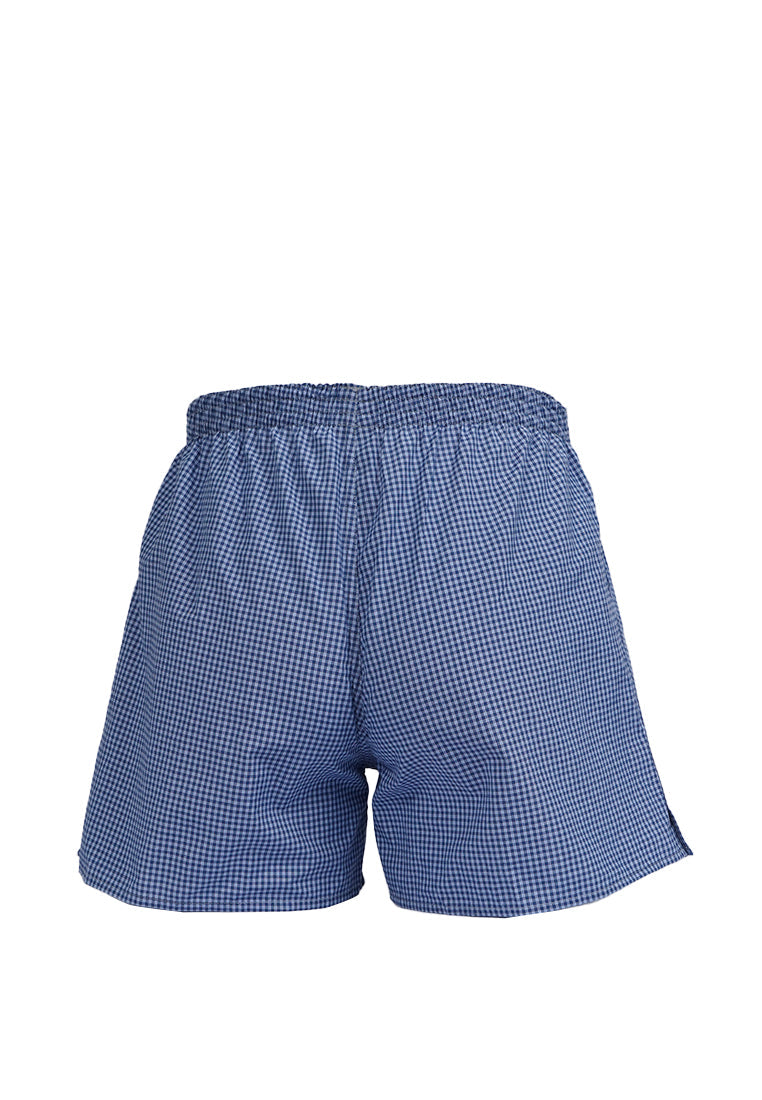 Checked Boxer Blue