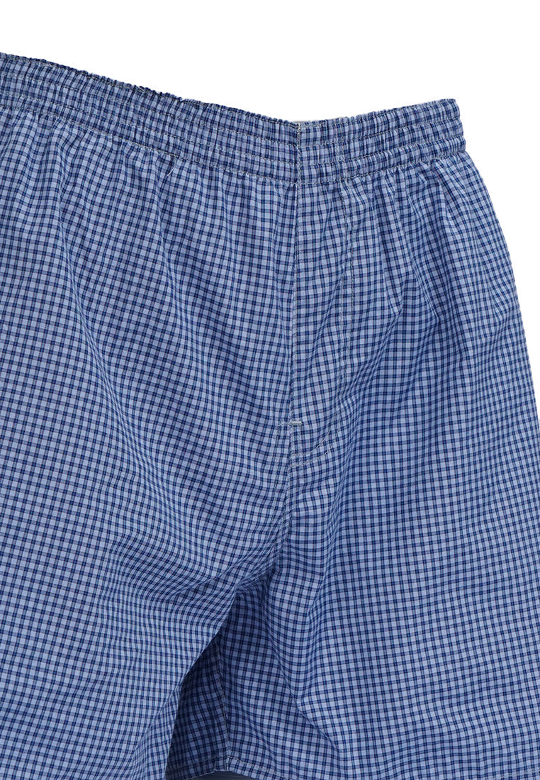Checked Boxer Blue