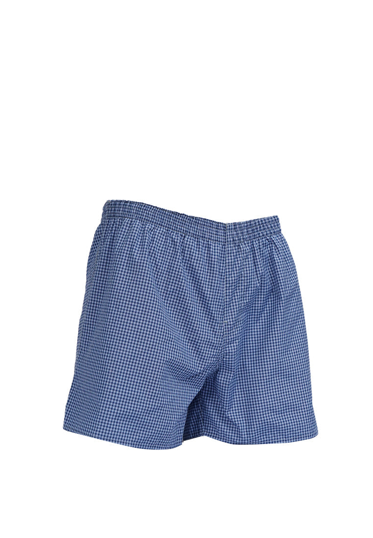 Checked Boxer Blue