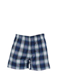 Checked Boxer Teal Blue