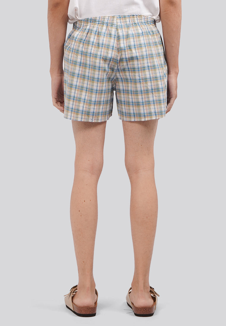 Khaki Checked Boxer