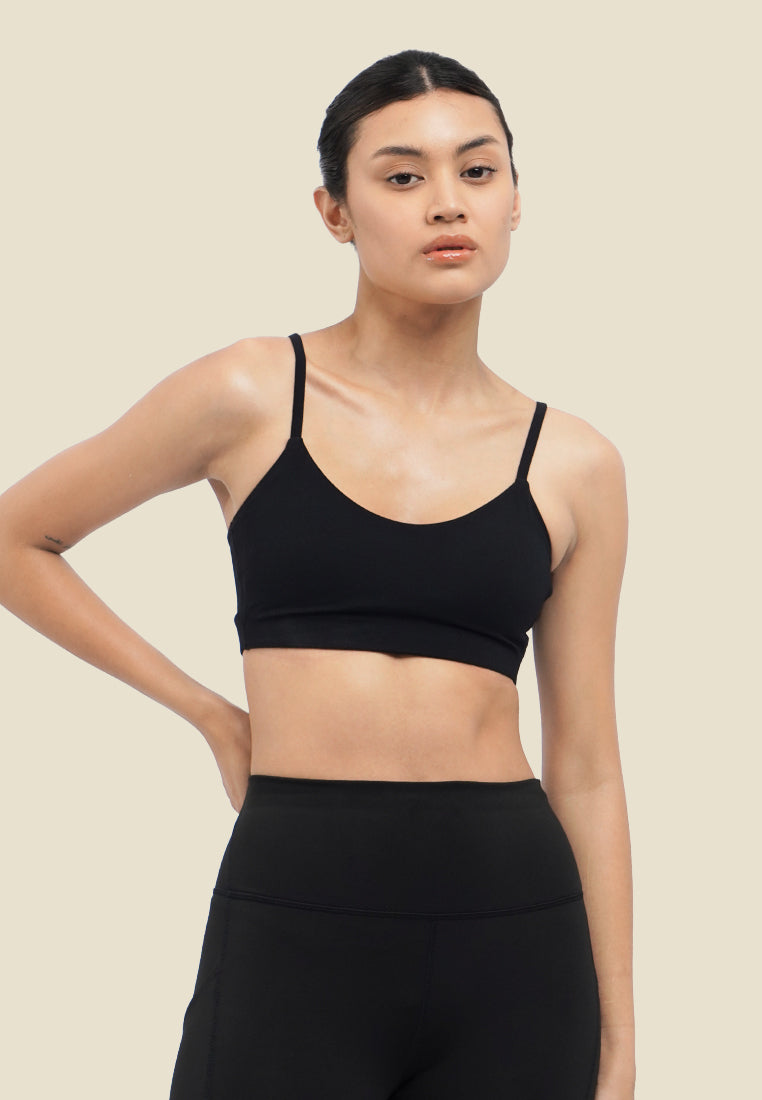 Crop Strappy V-Back Low Impact Bra