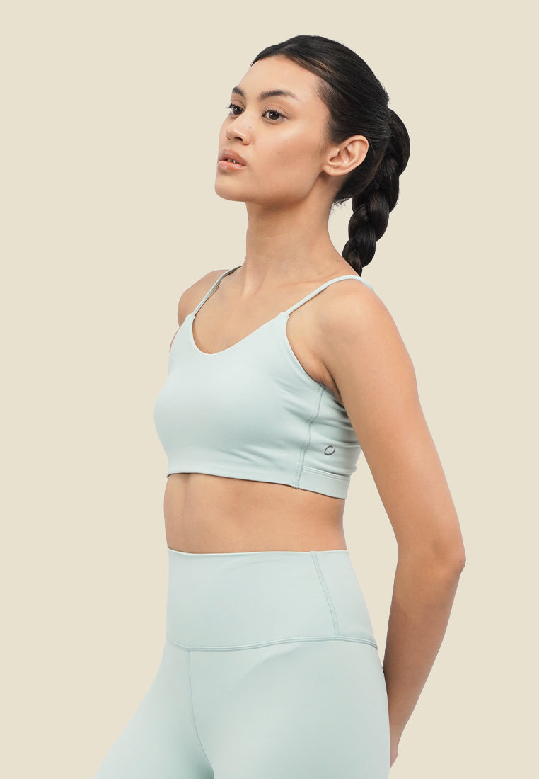 Crop Strappy V-Back Low Impact Bra