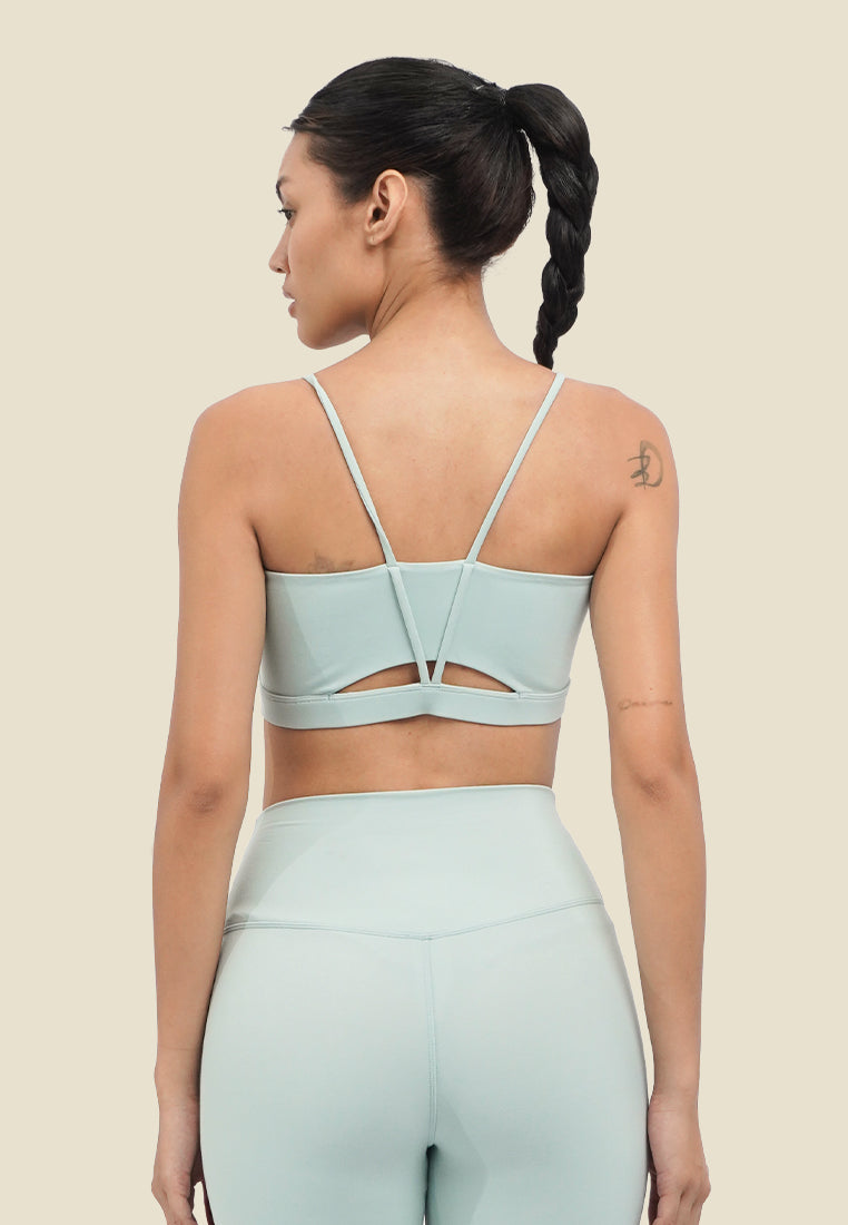 Crop Strappy V-Back Low Impact Bra