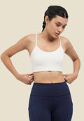 Crop Strappy V-Back Low Impact Bra