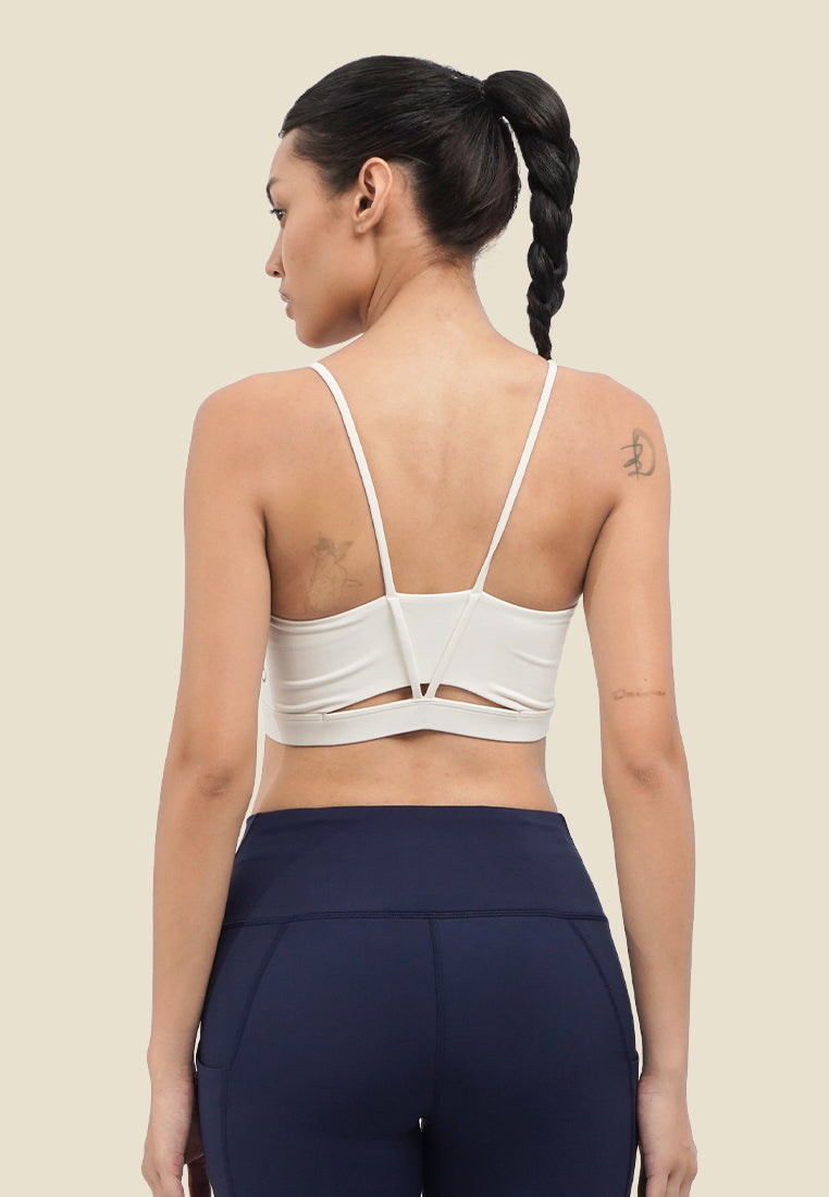Crop Strappy V-Back Low Impact Bra