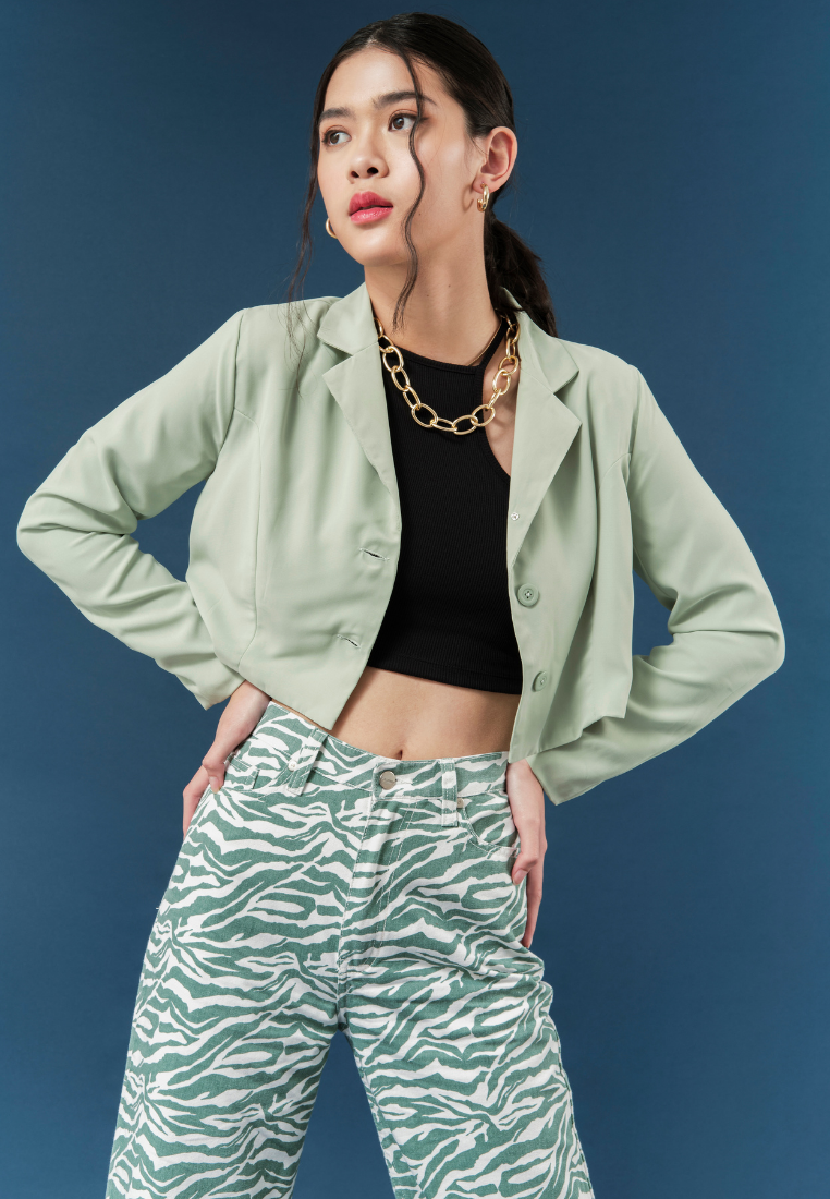 Long Sleeve Crop Blazer