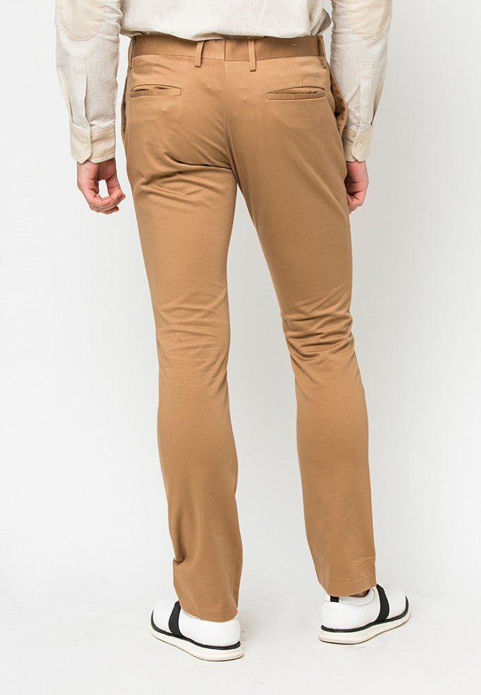 Skinny Fit Dress Up Pants Brown
