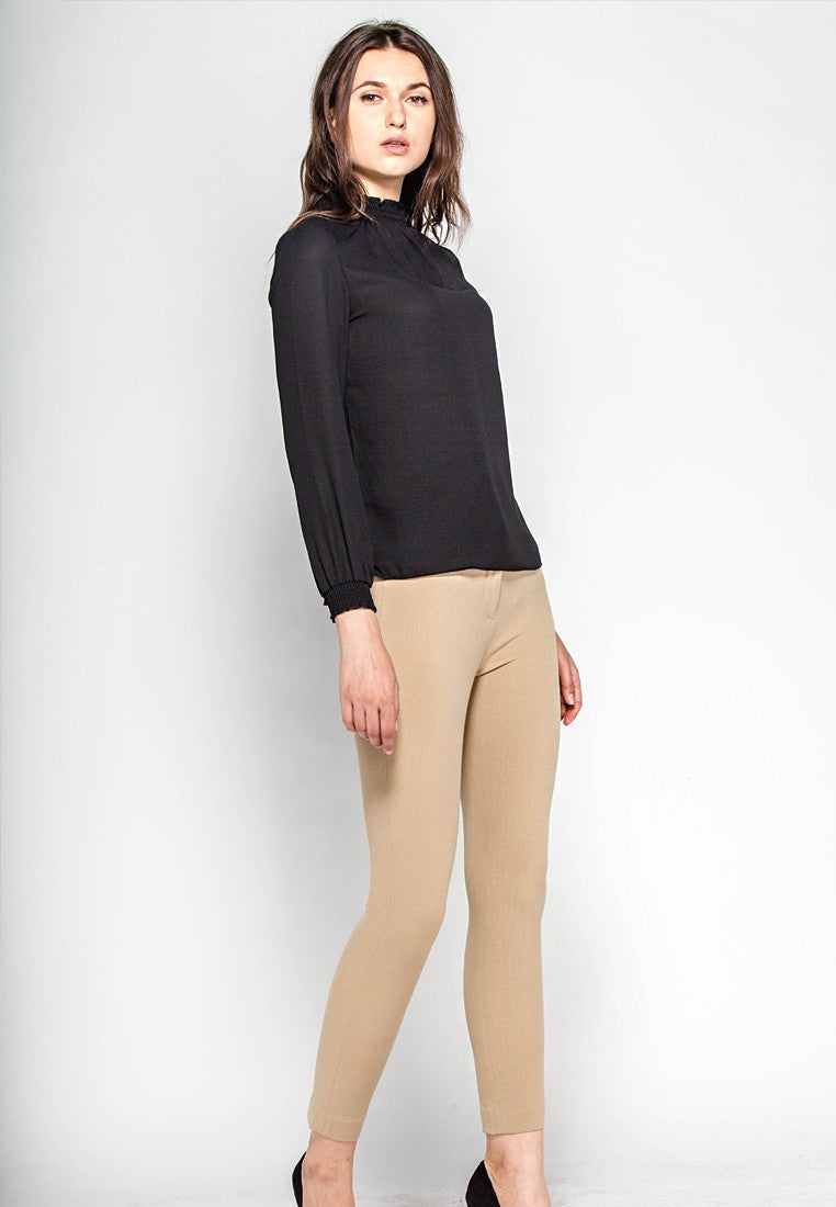 Ladies Fitted Pants Taupe
