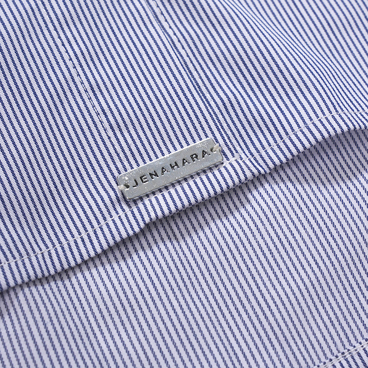 Oversized Shirt White-Navy