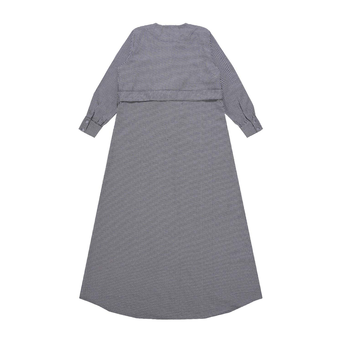 Round Neck Shirt Dress Black-White