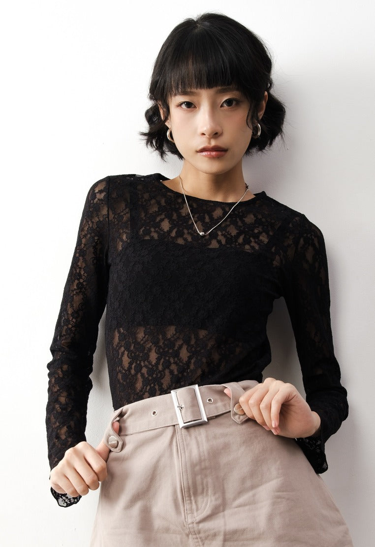 Lace Long Sleeve Top