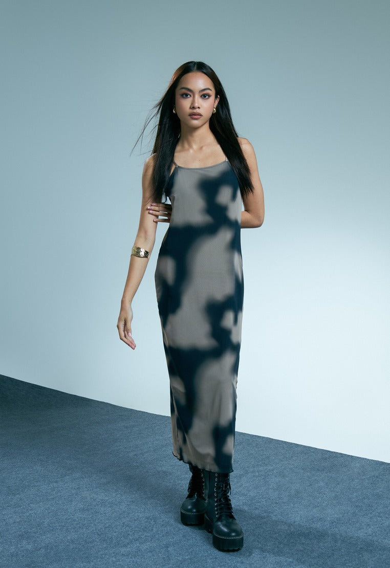 Printed Sleeveless Maxi Dress