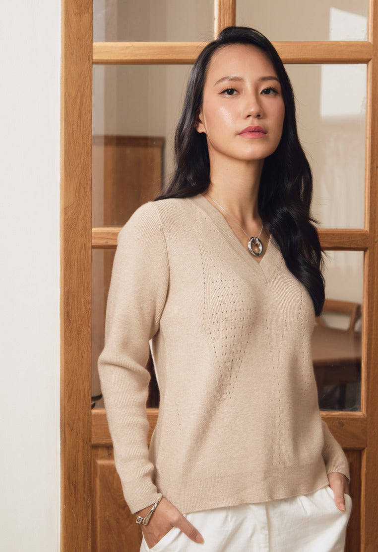 V-Neck Long Sleeve Sweater