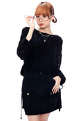 Distressed Long Sleeve Sweater
