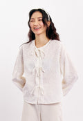 Tied Up Long Sleeve Blouse