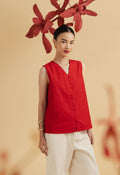 V-Neck Sleeveless Blouse