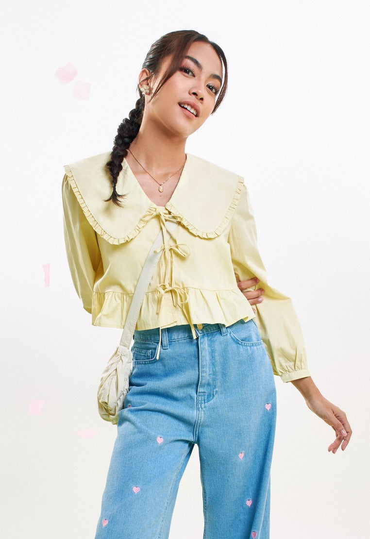 Tied Up Long Sleeve Blouse