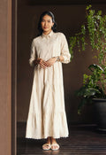 Embroidered Long Sleeve Maxi Dress