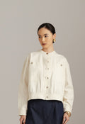 Contrast Button Twill Jacket